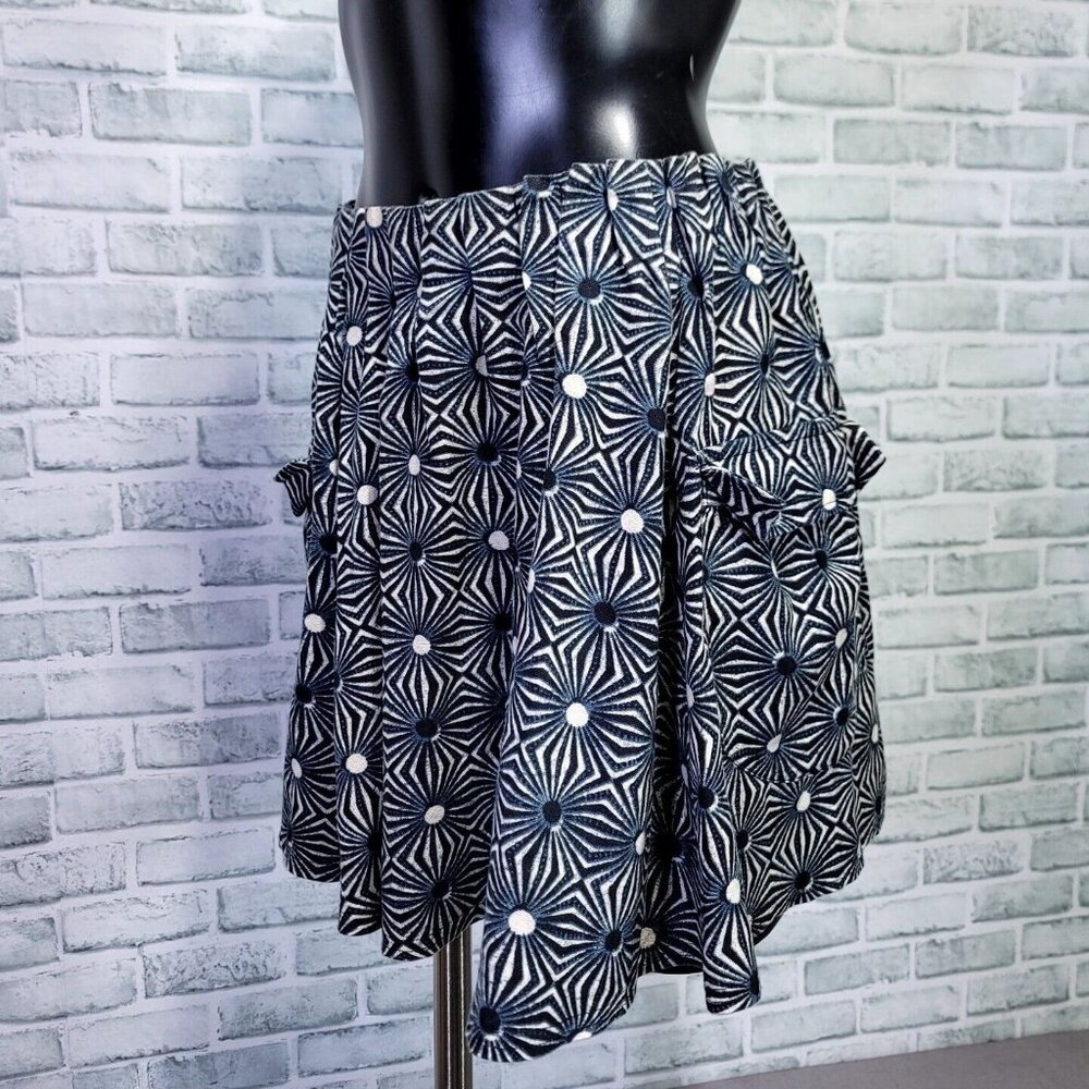 Free People Womens S So Much Sun Kaleidoscope Pleated Mini Skirt Front Pockets - Picture 4 of 8
